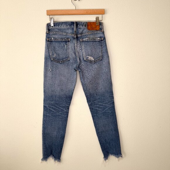 Moussy Vintage Howa Distressed Raw Hem Jeans Size 28 - Picture 6 of 12